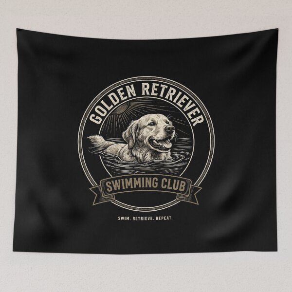 Item preview, Golden Retriever Swimming Club Swim. Retrieve. Repeat. Dog Lover Owner designed and sold by SofenArt.