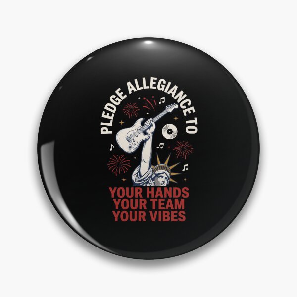 Item preview, Pledge Allegiance To Your Hands Your Team Your Vibes Music Lover Concert Goer Guitar Fan designed and sold by SofenArt.