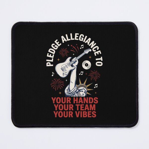 Item preview, Pledge Allegiance To Your Hands Your Team Your Vibes Music Lover Concert Goer Guitar Fan designed and sold by SofenArt.