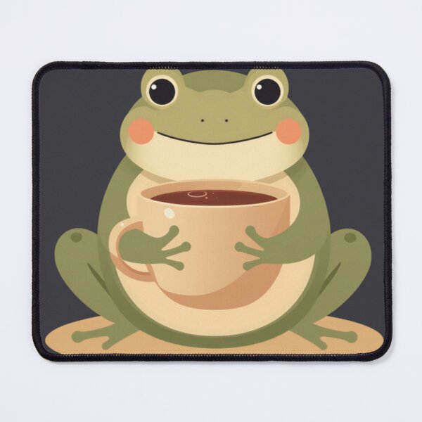 Item preview, Coffee First Frog Funny Kawaii Quote Cute Animal T-Shirt designed and sold by WrongGift.