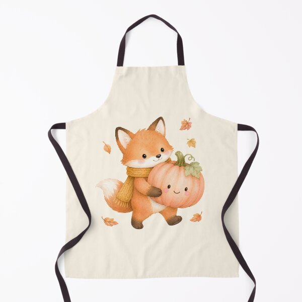 Item preview, Cute Fox Holding Smiling Pumpkin | Kawaii Autumn Watercolor Halloween Fox designed and sold by looplandger.