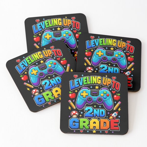 Item preview, Leveling Up to 2nd Grade Shirt, Back to School Video Game Tee, Gamer Teacher Student Gift, Second Grade designed and sold by THREE LITTLE BEANS.