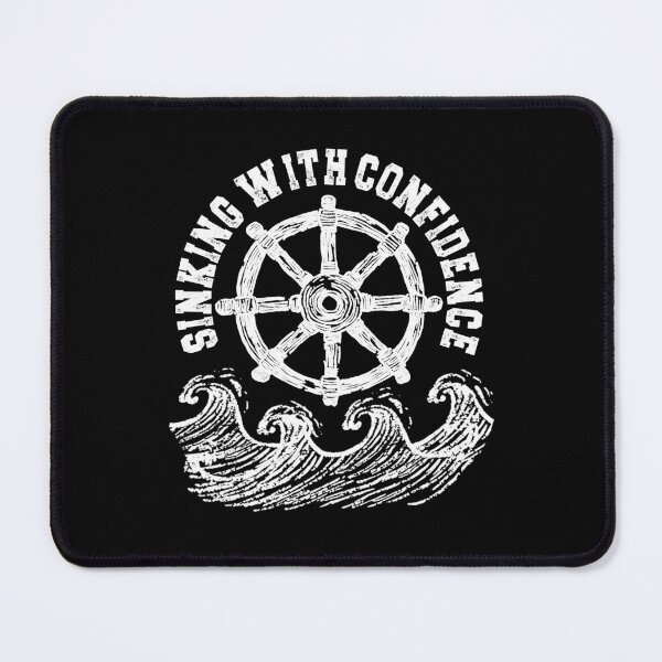 Item preview, Sinking With Confidence Vintage Nautical Ship Wheel Sketch designed and sold by the-Z3nith.