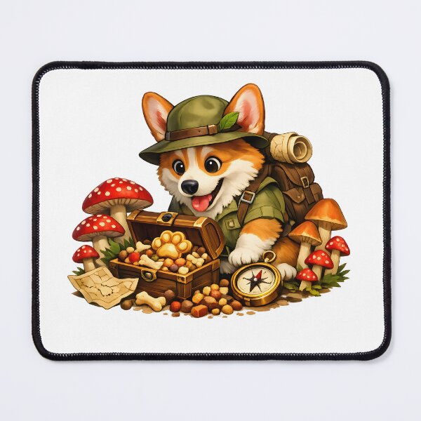 Item preview, Corgi Explorer Treasure Hunt Adventure Premium Illustration designed and sold by builtforyou.