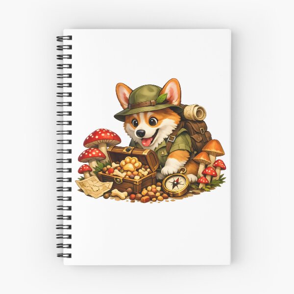 Item preview, Corgi Explorer Treasure Hunt Adventure Premium Illustration designed and sold by builtforyou.