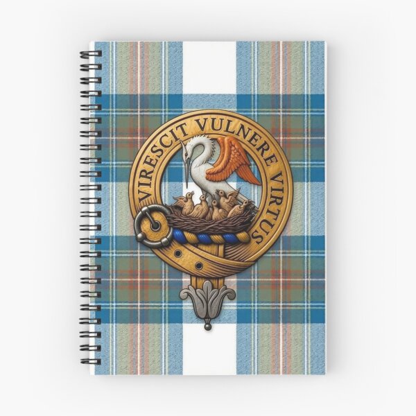 Item preview, Stewart Crest 3D and Muted Blue Tartan designed and sold by Kirrindy Designs.