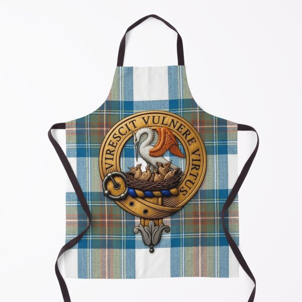 Item preview, Stewart Crest 3D and Muted Blue Tartan designed and sold by Kirrindy Designs.