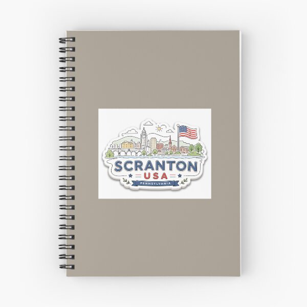 Item preview,  Scranton USA Cute 3D Skyline Label  Label Text  SCRANTON USA ??  designed and sold by PaintMeWorld.