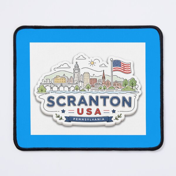 Item preview, Scranton USA Cute 3D Skyline Label Label Text SCRANTON USA ?? designed and sold by PaintMeWorld.