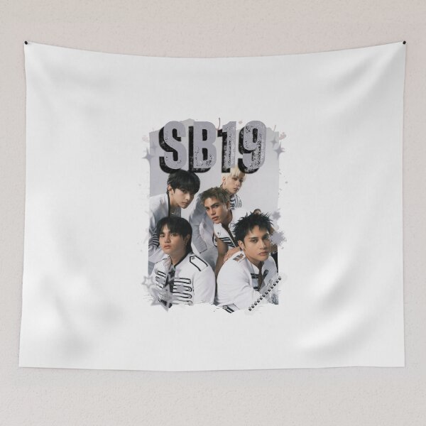 Item preview, SB19 Kings of P-pop Filipino in Monochrome Black and White Collage Art Design designed and sold by HELL0WBELLO.