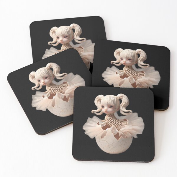 Item preview, The Hatching Ballerina – Uncanny Mermaid Doll Monster designed and sold by LujziWorld.