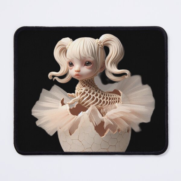 Item preview, The Hatching Ballerina – Uncanny Mermaid Doll Monster designed and sold by LujziWorld.
