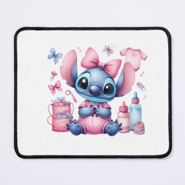 Item preview, Stitch Pink Baby Shower Cute Kawaii Floral Design designed and sold by rfd2.