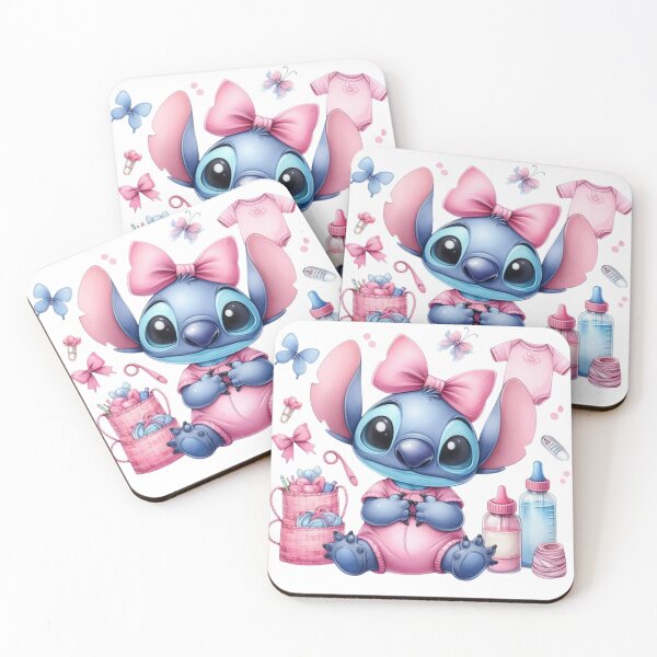 Item preview, Stitch Pink Baby Shower Cute Kawaii Floral Design designed and sold by rfd2.