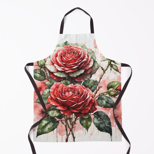 Item preview, Red Roses Watercolor Painting designed and sold by RawNaturePrints.