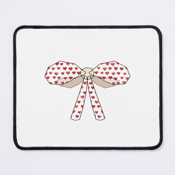 Item preview, Heart Print Bow Clipart Illustration designed and sold by ⭐ AURA STUDIO.