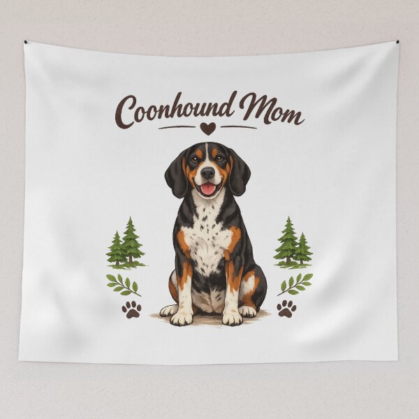 Item preview, Coonhound Mom Cute Coonhound Dog Lover Vintage Watercolor Design designed and sold by FurAndFlaireg.