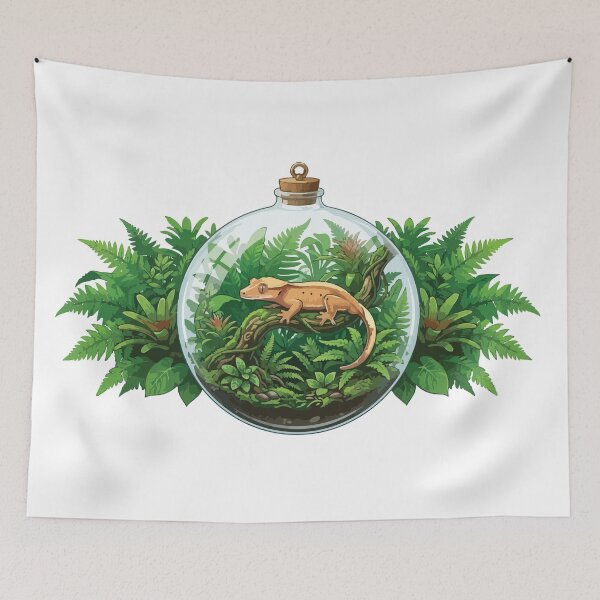 Item preview, Crested Gecko Tropical Terrarium Glass Globe designed and sold by ArcApparel2020.