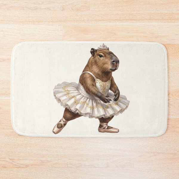 Item preview, Royal Capybara Ballerina Princess in White Tutu designed and sold by MythicCotton.