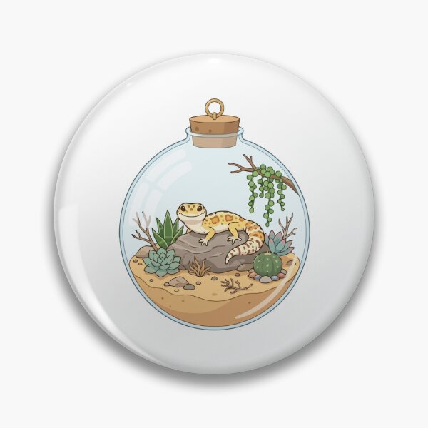 Item preview, Leopard Gecko Desert Succulent Terrarium Globe designed and sold by ArcApparel2020.