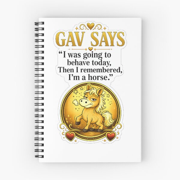 Item preview, Gav Says "I Was Going to Behave Today" Funny Horse Quote | Grumpy Pony Gift for Horse Lovers designed and sold by Arvelle Art.