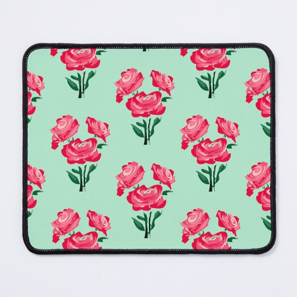 Item preview, pink and green rose pattern designed and sold by Stormsoaked.