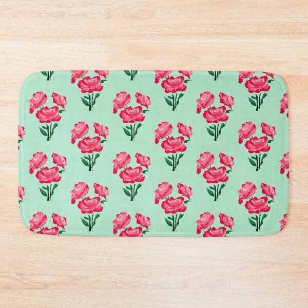 Item preview, pink and green rose pattern designed and sold by Stormsoaked.