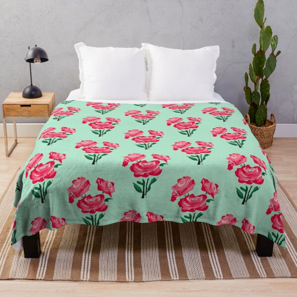 Item preview, pink and green rose pattern designed and sold by Stormsoaked.