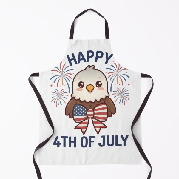 Item preview, Kawaii Bald Eagle Happy 4th of July Patriotic designed and sold by InspiredCreatives.