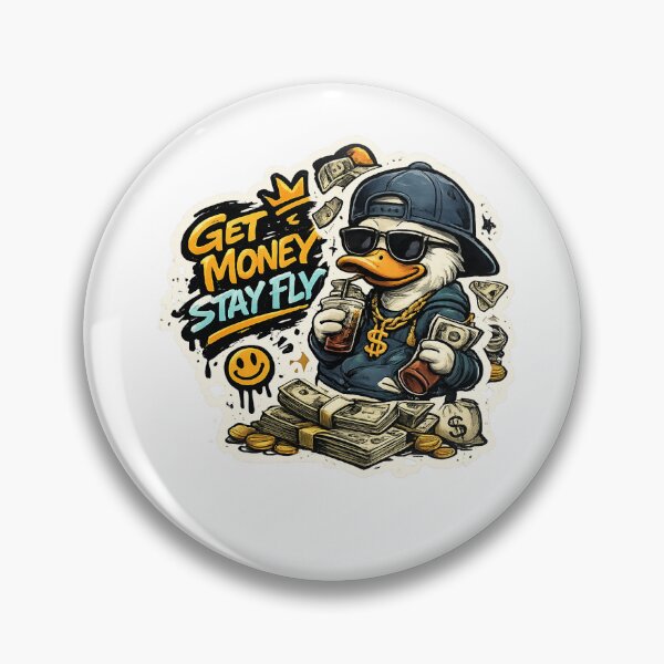 Item preview, Get Money Stay Fly | Streetwear Duck Graffiti Sticker designed and sold by 97DrippArts.