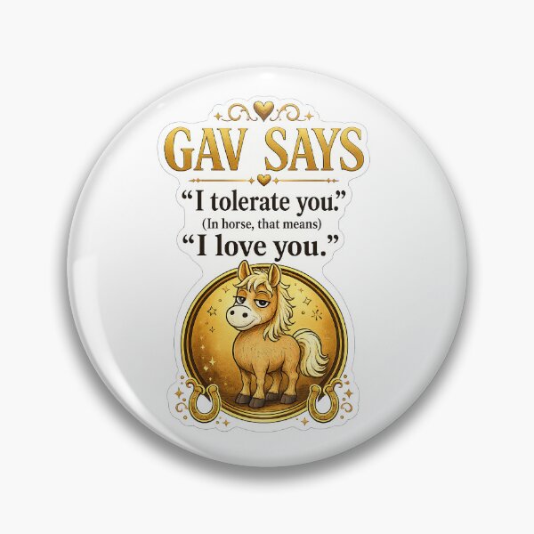 Item preview, Funny Horse | "I Tolerate You" Gav Says | Equestrian Gift for Horse Lovers, Riders & Owners designed and sold by Arvelle Art.