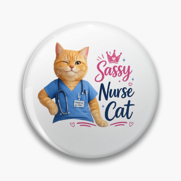 Item preview, Sassy Nurse Cat Funny Scrub Life Hospital Humor designed and sold by Salwastore.