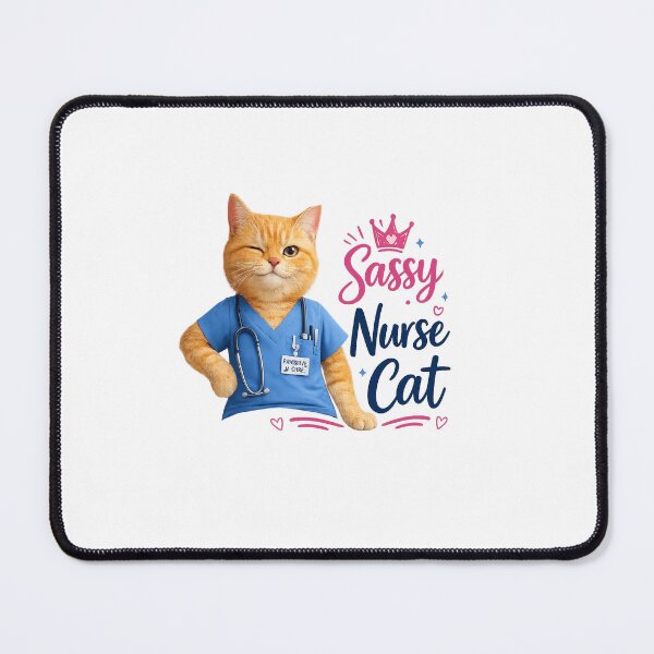 Item preview, Sassy Nurse Cat Funny Scrub Life Hospital Humor designed and sold by Salwastore.