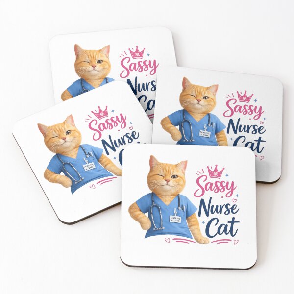 Item preview, Sassy Nurse Cat Funny Scrub Life Hospital Humor designed and sold by Salwastore.