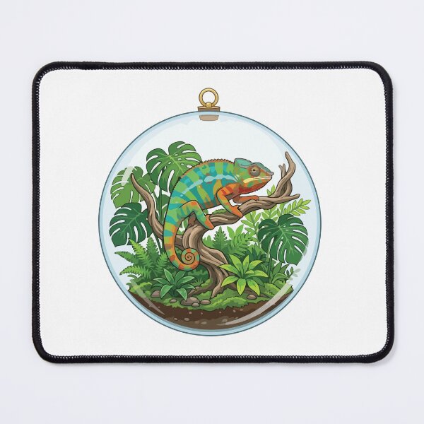 Item preview, Panther Chameleon Botanical Jungle Glass Globe designed and sold by ArcApparel2020.
