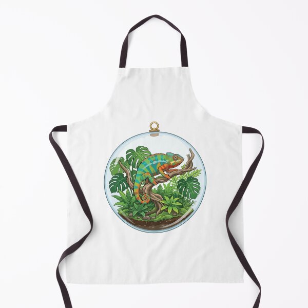 Item preview, Panther Chameleon Botanical Jungle Glass Globe designed and sold by ArcApparel2020.