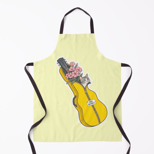 Item preview, Peel Slowly Rock Cat Guitar Case Music Aesthetic Sticker Art designed and sold by BikeRelaxStudio.