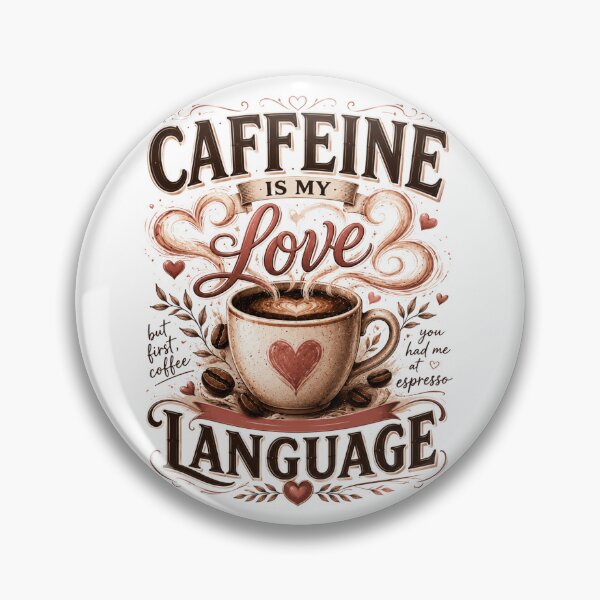 Item preview, Caffeine Is My Love Language Coffee Quote designed and sold by pradeepvisuals.