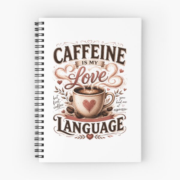 Item preview, Caffeine Is My Love Language Coffee Quote designed and sold by pradeepvisuals.