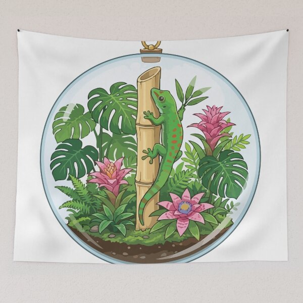 Item preview, Madagascar Day Gecko Bamboo Terrarium Globe designed and sold by ArcApparel2020.