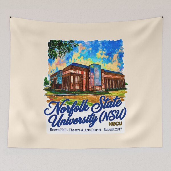 Item preview, Norfolk State University Brown Hall Arts District Graphic designed and sold by EvergreenPark - Tee Studio.