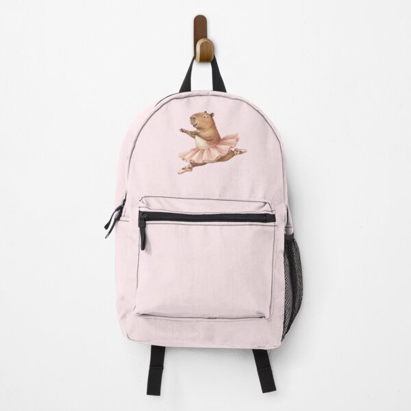 Item preview, Happy Leaping Capybara Ballerina in Pink Tutu designed and sold by MythicCotton.