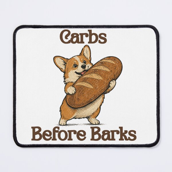 Item preview, Carbs Before Barks Funny Corgi designed and sold by ByMorad.