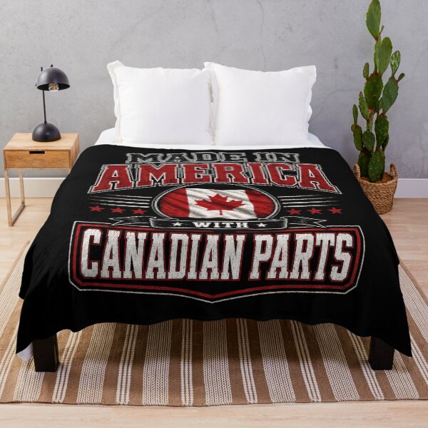 Item preview, Made in America with Canadian Parts – Funny USA Canada Heritage designed and sold by THREE LITTLE BEANS.