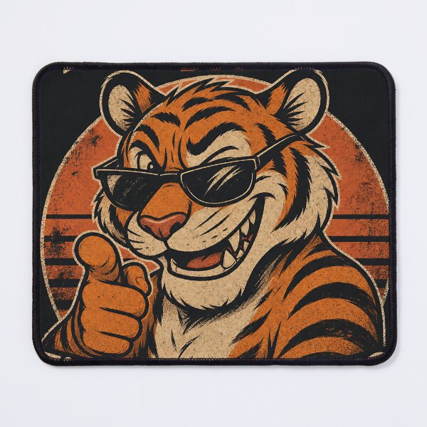 Item preview, Mischievous Tiger Meme, Vintage Distressed T-Shirt Design designed and sold by Jandedan.