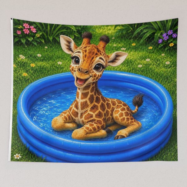 Item preview, Paddling Giraffe designed and sold by MariaLouise-Art.