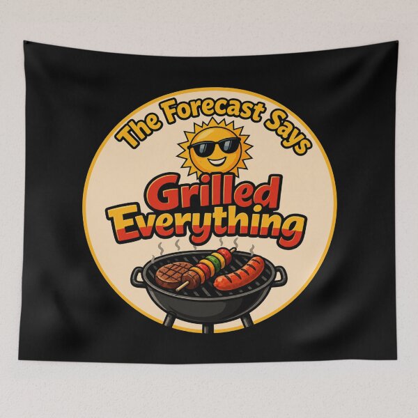 Item preview, The Forecast Says Grilled Everything Summer BBQ Foodie designed and sold by Maljonic.