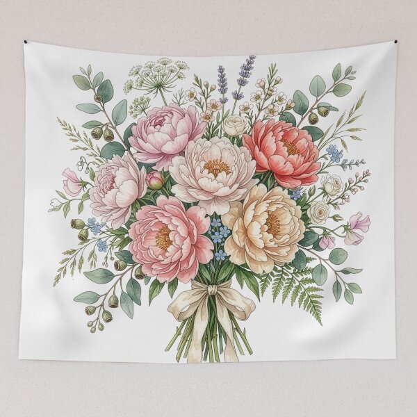 Item preview, Romantic Watercolor Wildflower Bouquet designed and sold by Rutvain.