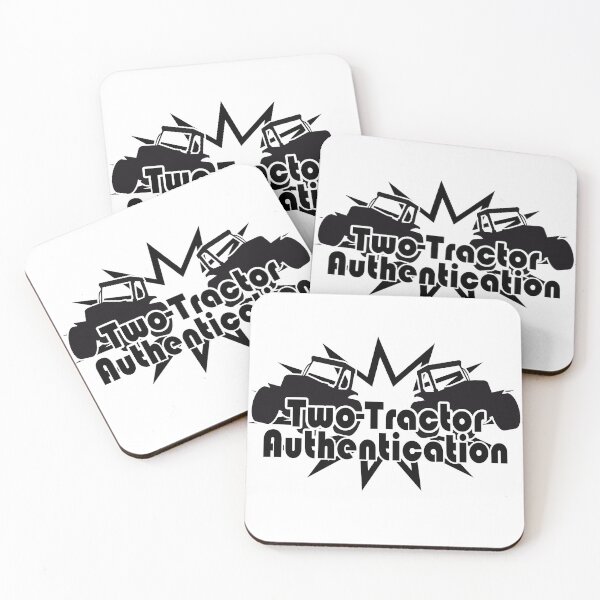Item preview, Two-Tractor Authentication (black) designed and sold by ItBearlyFits.