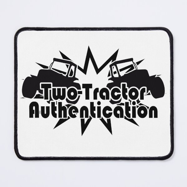 Item preview, Two-Tractor Authentication (black) designed and sold by ItBearlyFits.